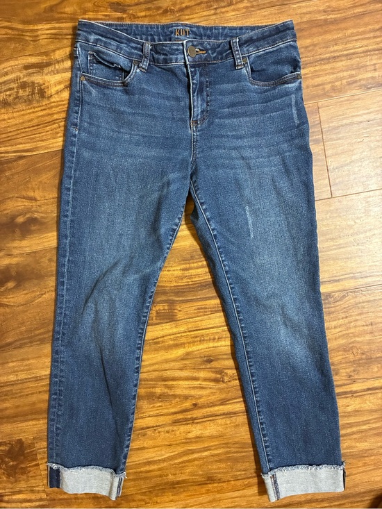 Kut from the Kloth Denim - Kut from the Kloth Cropped Slim Ankle Jeans in Dark Blue Wash